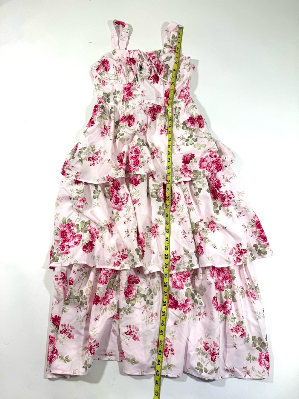 New Scarlet Darkness Midi Floral Dress Tiered - Picture 6 of 7